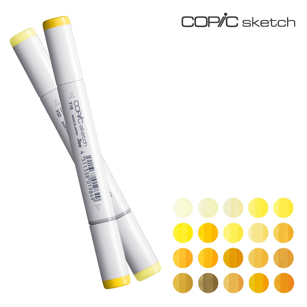 Too コピックスケッチ  Y 黄系 全20色(Y0000～Y38)