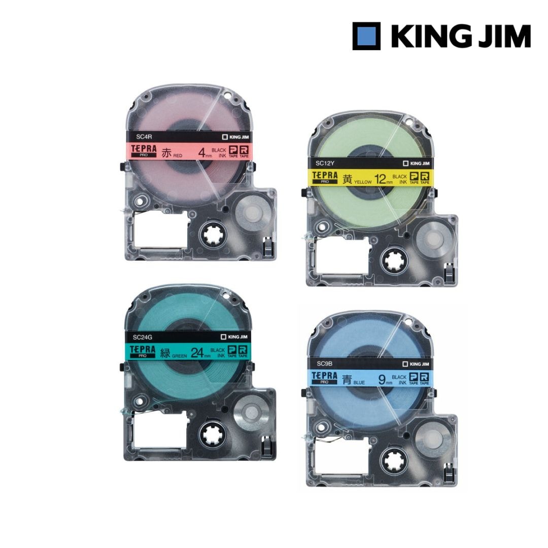 キングジム Kingjim PROテープカートリッジ・カラーラベル 全4色・テープ幅全5～6種