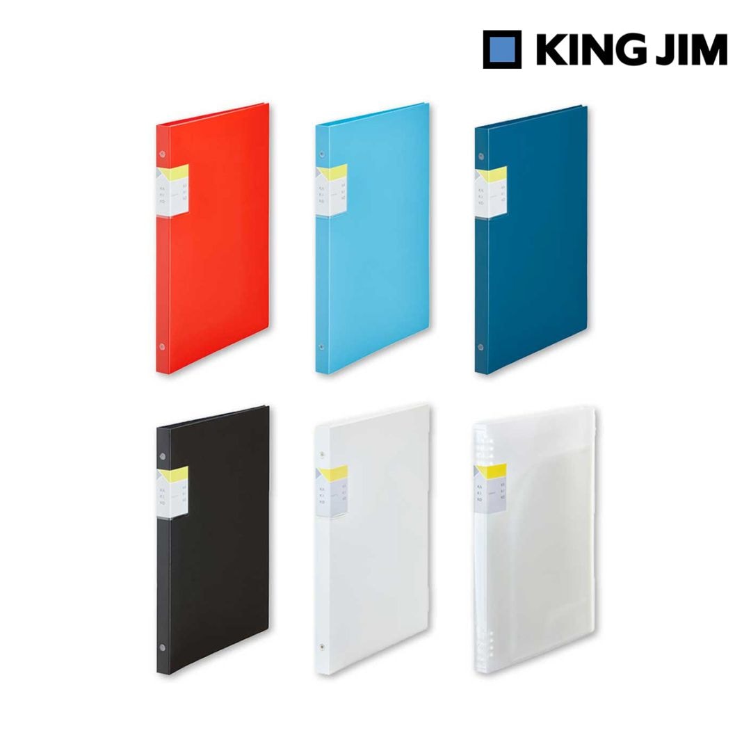 キングジム Kingjim クリアーファイル カキコ 差し替え式 A4 全6色