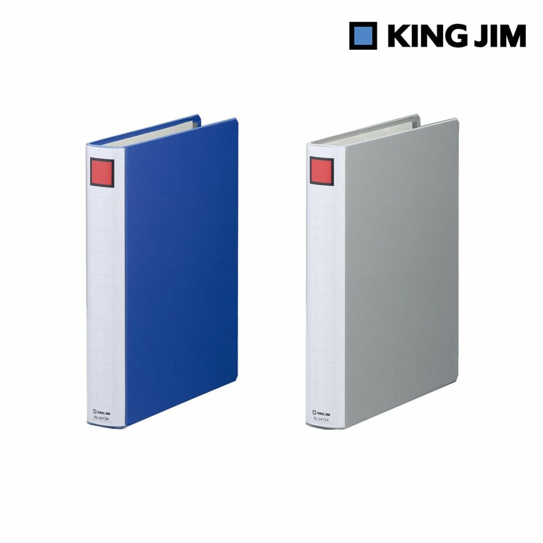 キングジム Kingjim キングファイル スーパードッチ(脱・着)イージー  A4タテ型 とじ厚30mm 全2色
