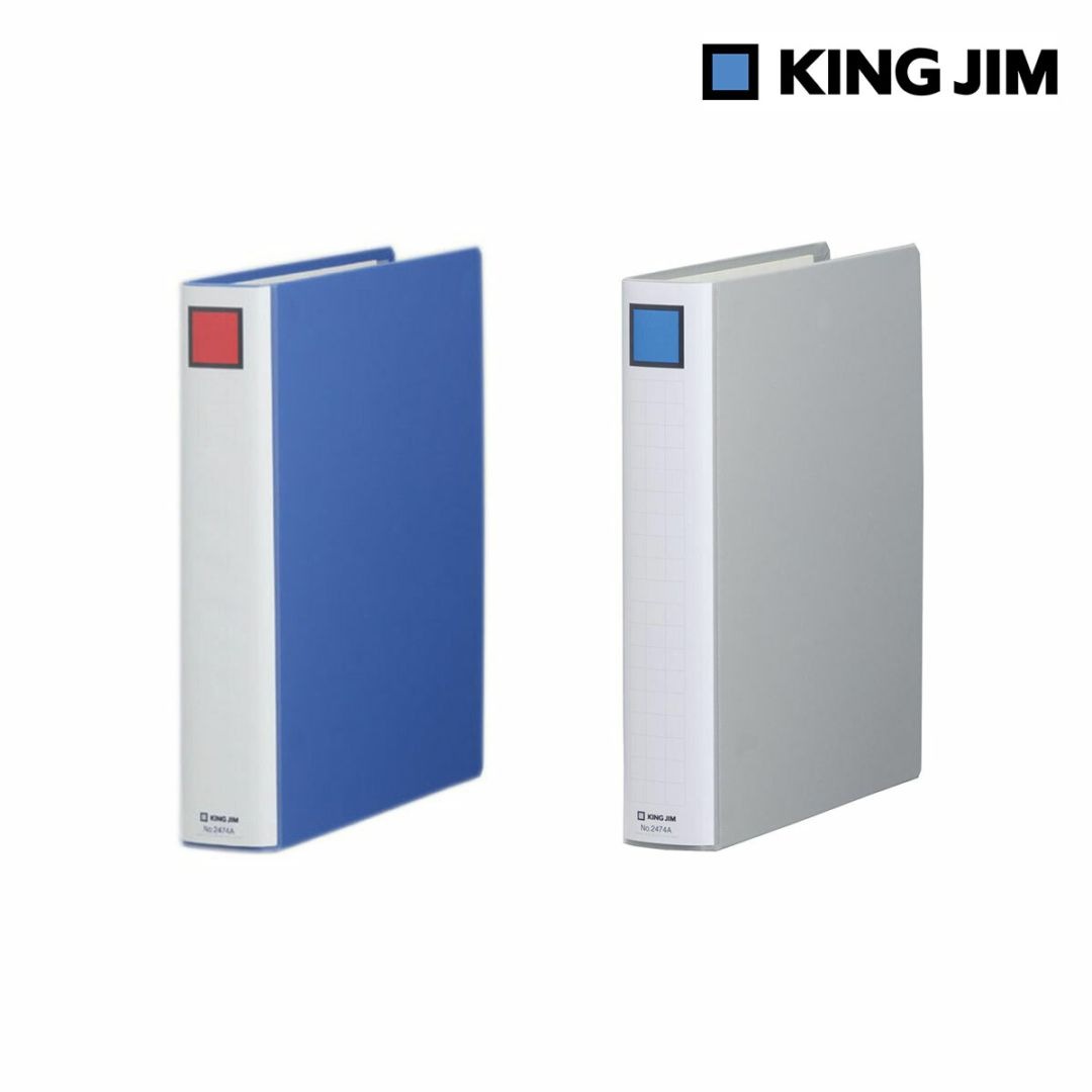 キングジム Kingjim キングファイル スーパードッチ(脱・着)イージー A4タテ型 とじ厚40mm 全2色