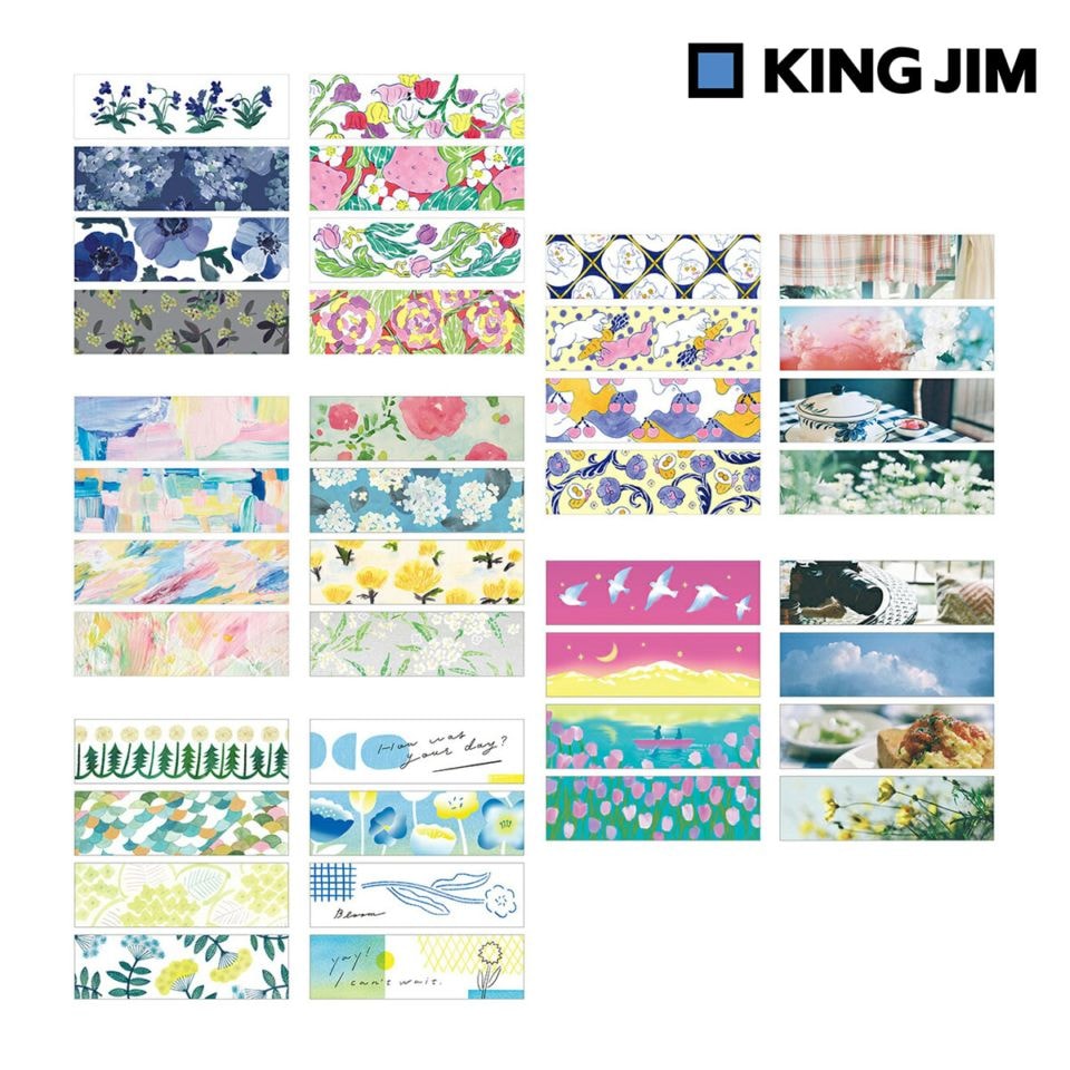 キングジム Kingjim キッタ ベーシック Vol.2 マスキングテープ 15mm×50mm (10枚×4柄) 全10種