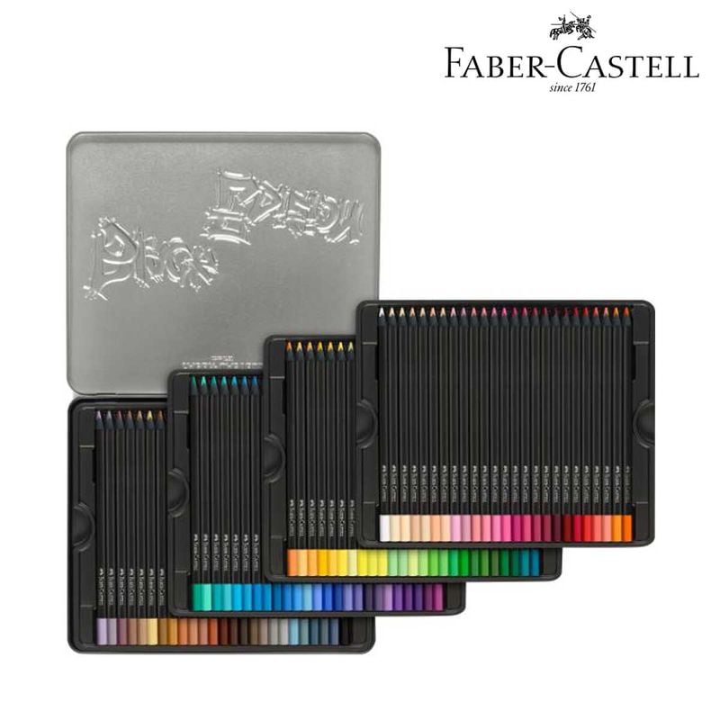 ファーバーカステル100色セット 油性色鉛筆　ブラックエディション ファーバーカステル ブラックエディション 色鉛筆セット 100色 缶入り