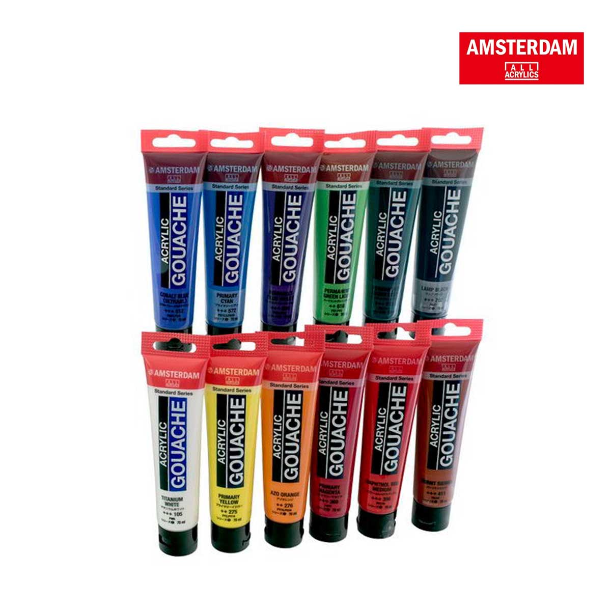 ターレンス アムステルダムアクリリックガッシュ 70ml 12色セット A