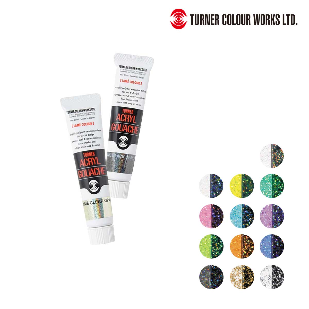 ターナー アクリルガッシュ20ml ラメカラーシリーズ  (全13色)