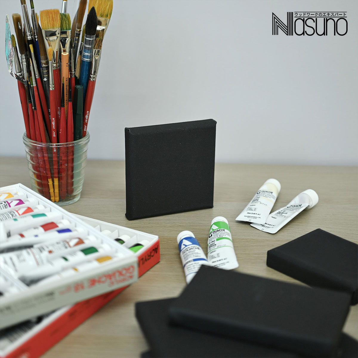 那須野画材工業 小さなキャンバス ブラック (No.1-5)