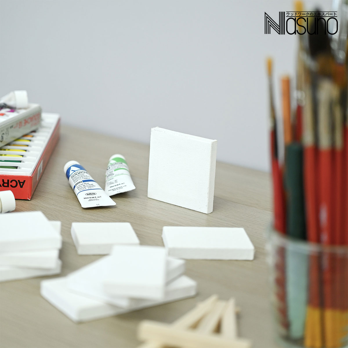 那須野画材工業 プチキャンバス ホワイト/ブラック (全11種) 