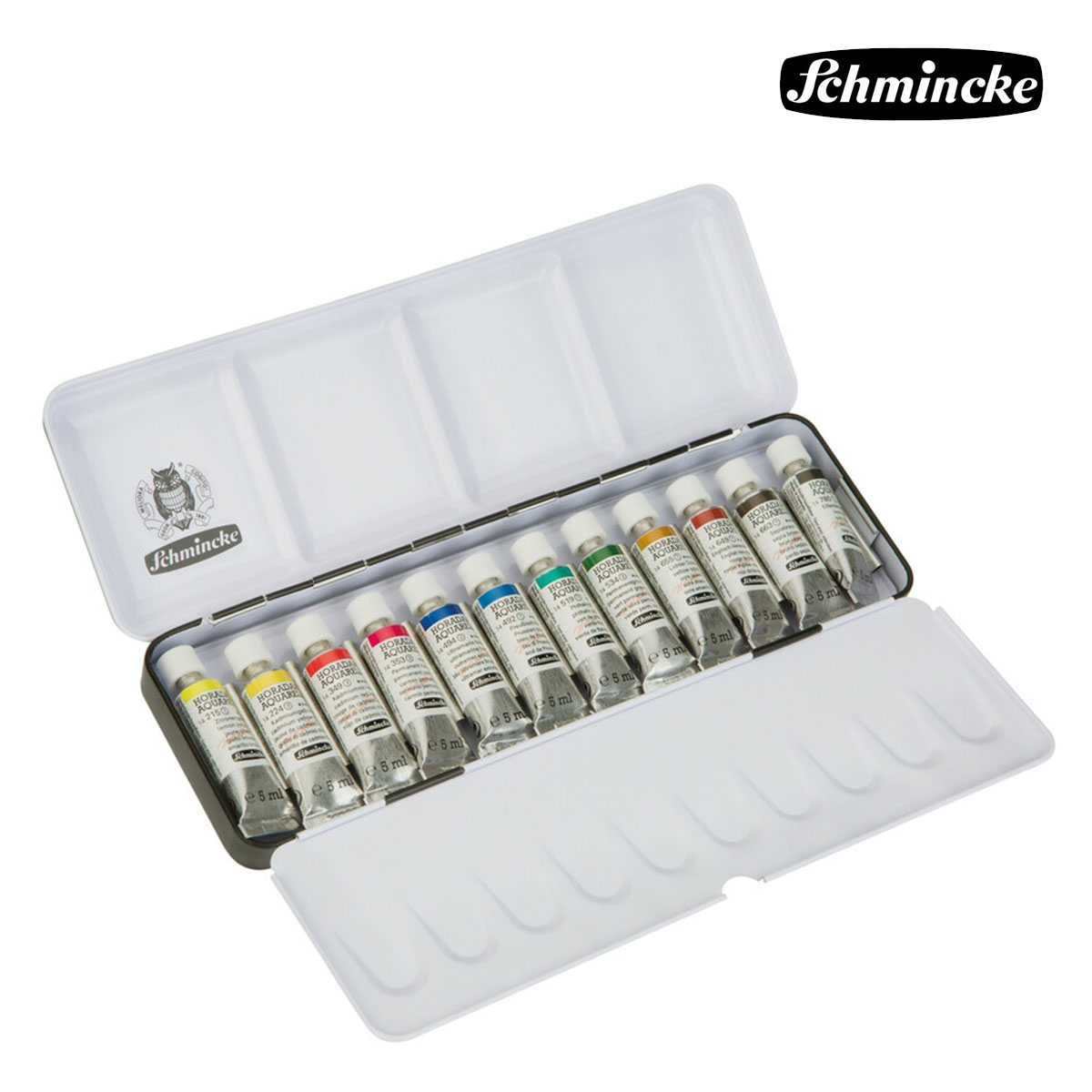 シュミンケ ホラダム透明水彩絵具 チューブ 12色セット（金属ケース入） (74112)