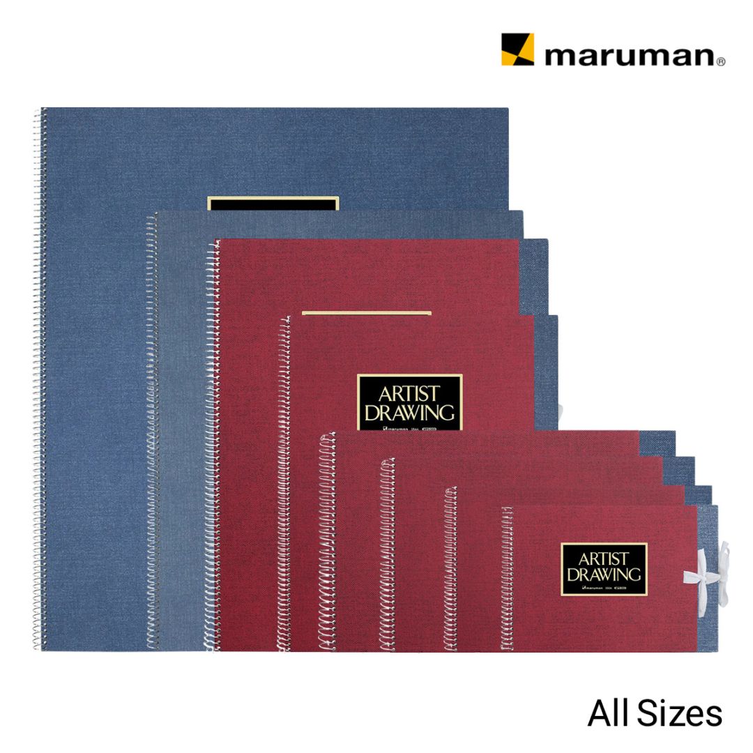 マルマン アーチストメダリオン スケッチブック F0～F10 レッド/ブルー 全14種 
