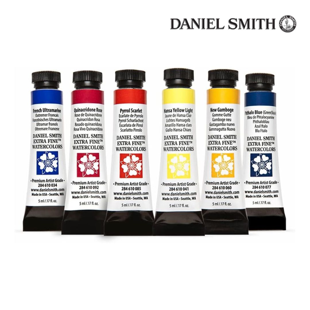 ダニエルスミス エキストラファイン ウォーターカラー エッセンシャルイントロダクトリ 6色セット 5ml(チューブ)