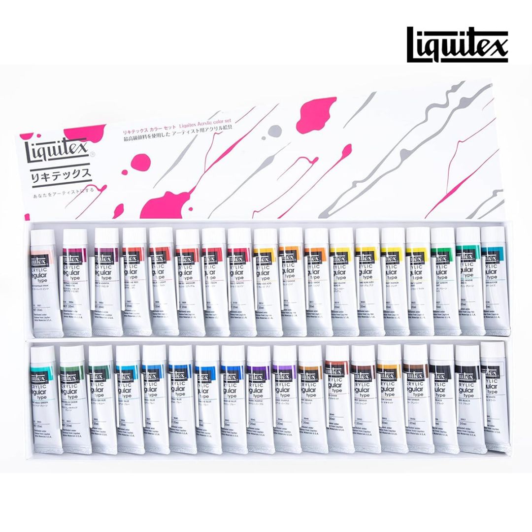 リキテックス レギュラータイプ 6号 20ml 伝統色36色Aセット