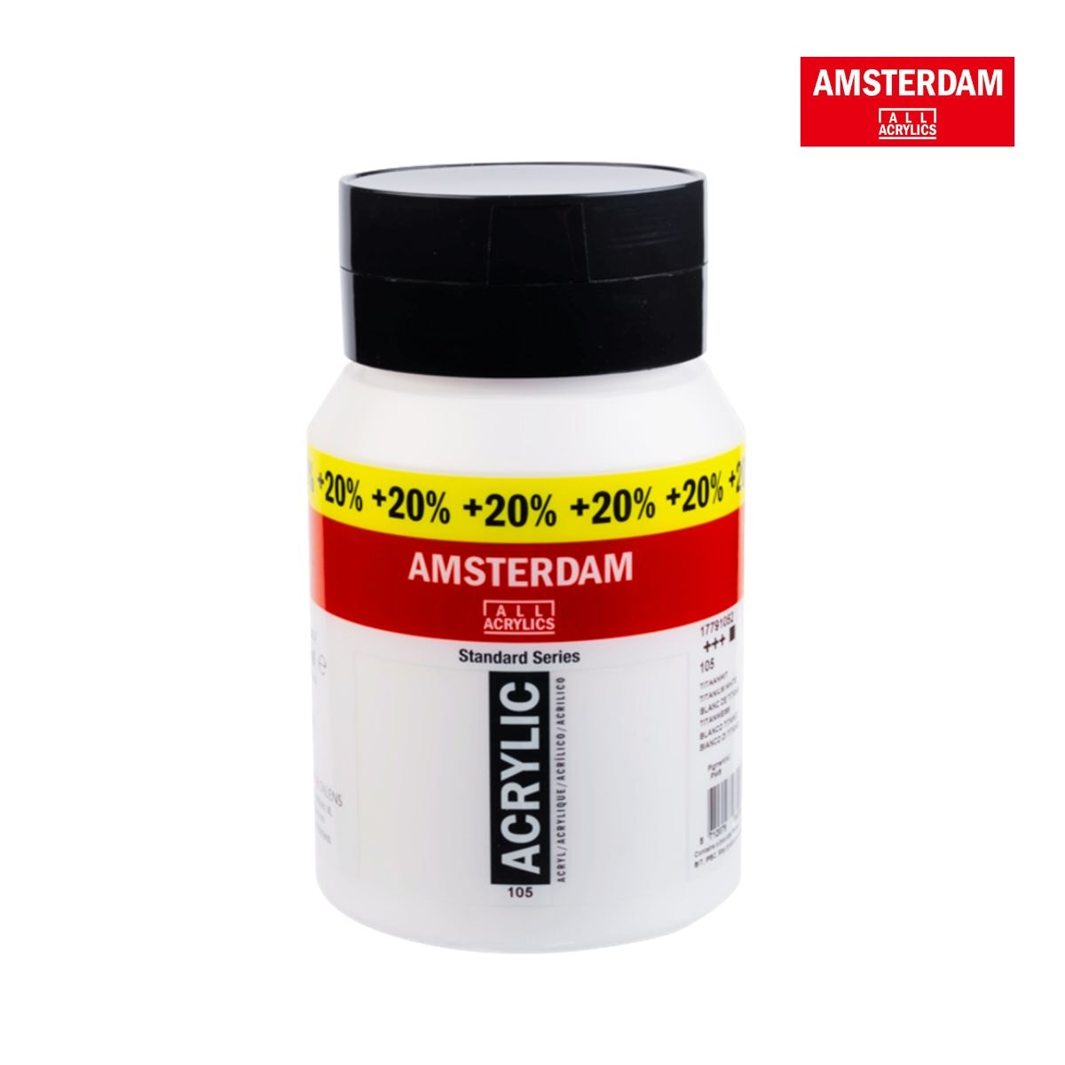 ターレンス アムステルダム アクリリックカラー 【数量限定】600ml チタニウムホワイト 