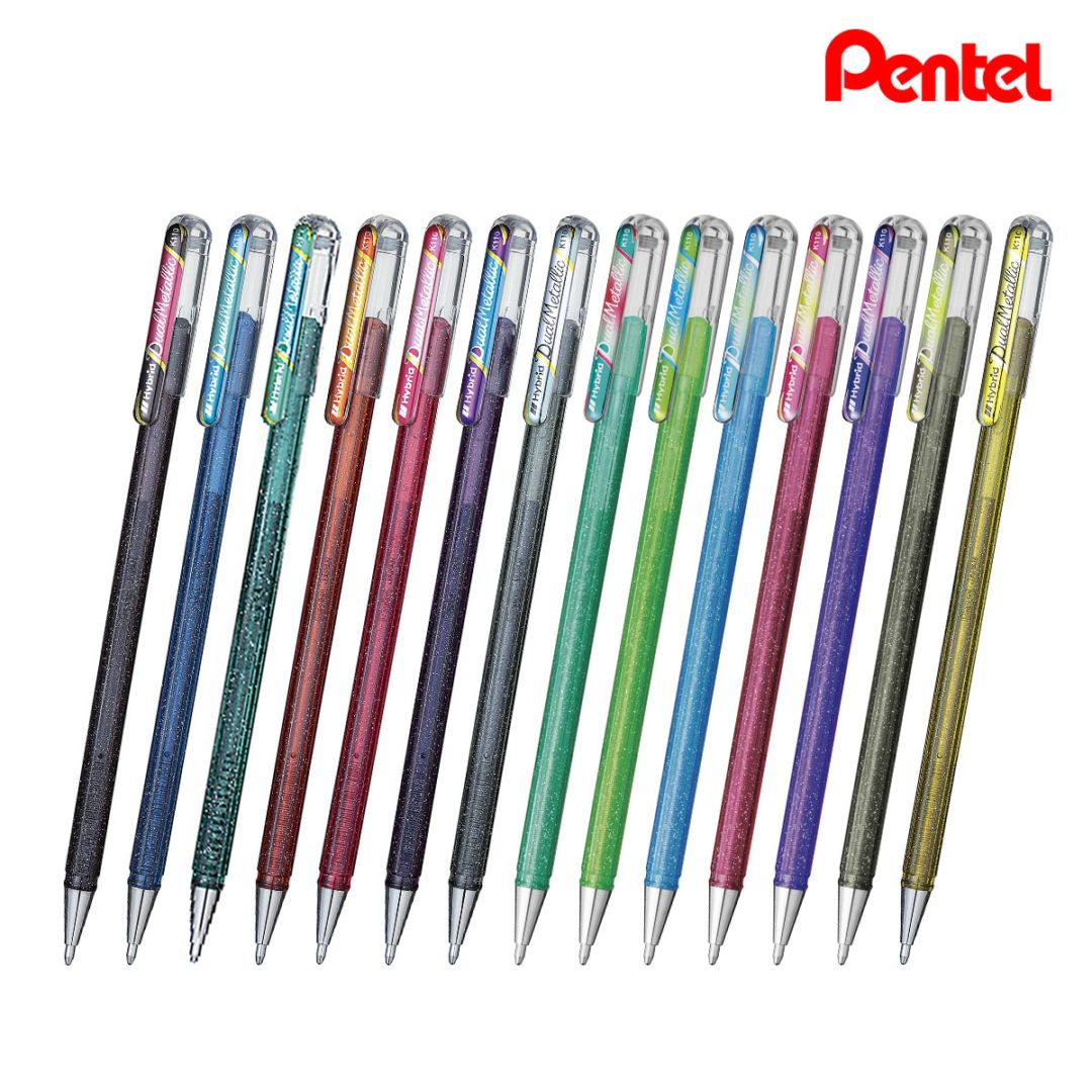 【新商品価格】ぺんてる DualMetallic デュアルメタリック 全14色(単色)