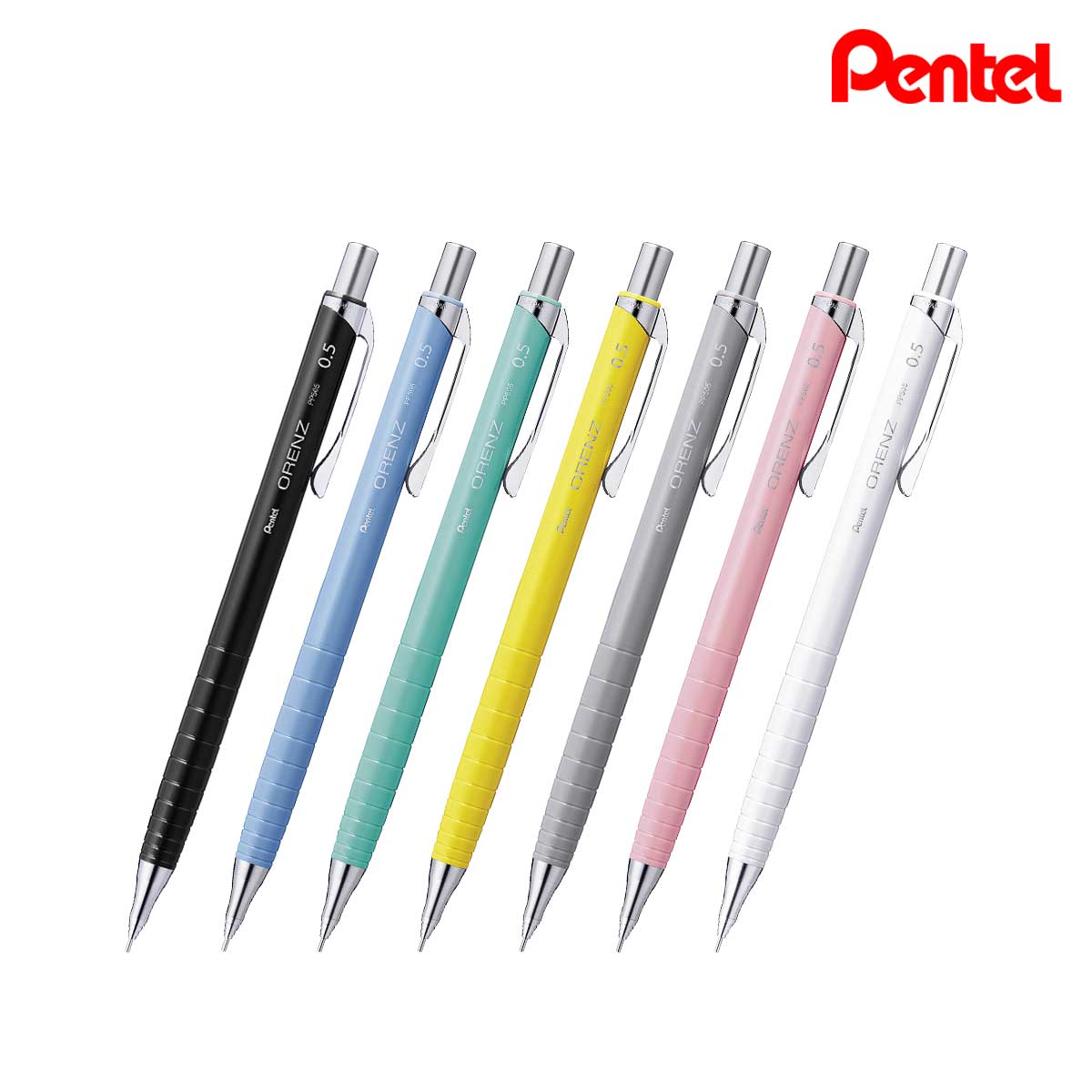 ぺんてる オレンズ シャープペンシル 芯径0.5 軸色全7色
