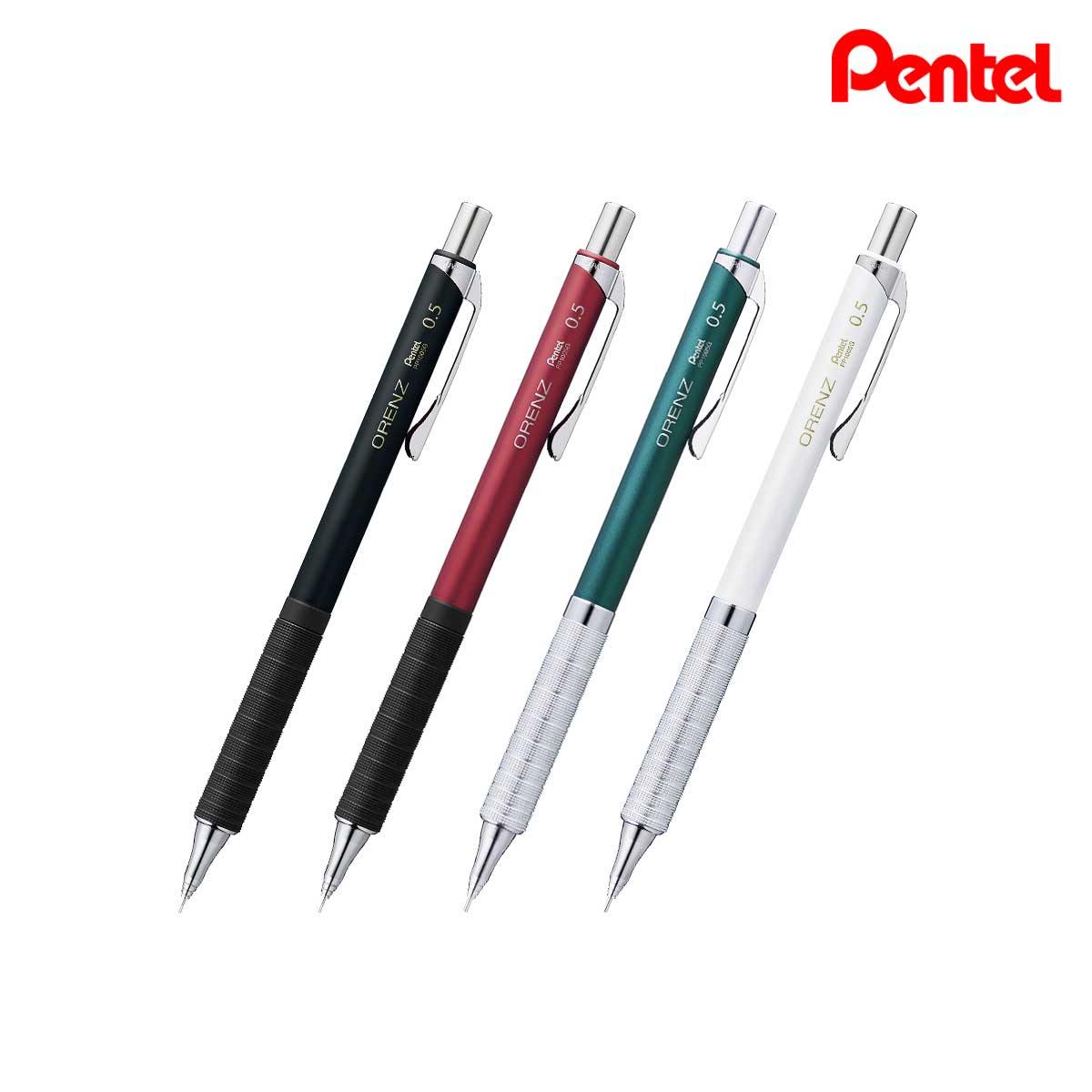 ぺんてる オレンズメタルグリップ シャープペンシル 芯径0.5 軸色全4色