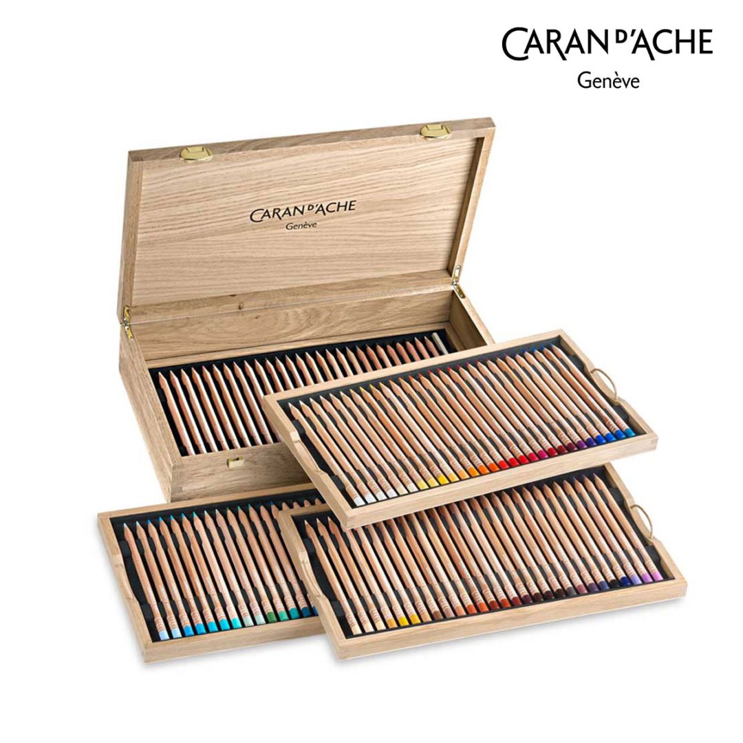 カランダッシュ 6901-900 ルミナンス 100色ウッドボックス (100色109本＋ペンシルブレンダー2本＋フルブレンダー1本＋カラーチャート1セット)