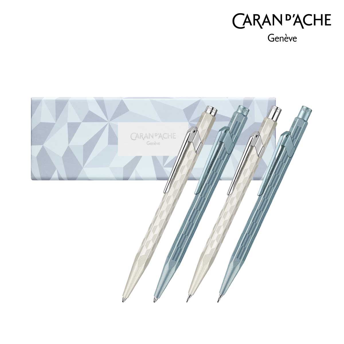 カランダッシュ アルパインフロスト クリスマス 2025 849シリーズ(ボールペン/メカニカルペンシル)ホワイト/ブルー