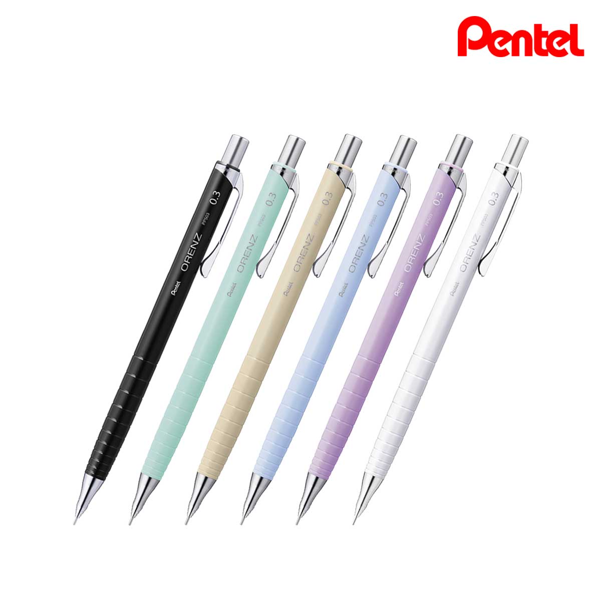 ぺんてる オレンズ シャープペンシル 芯径0.3  軸色全6色