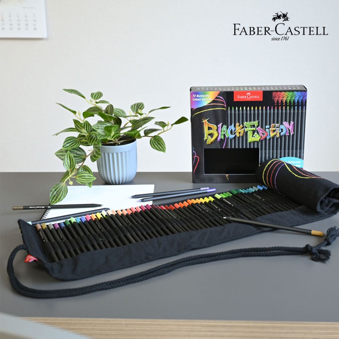 ファーバーカステル ブラックエディション 72色ペンシルロール (116418)