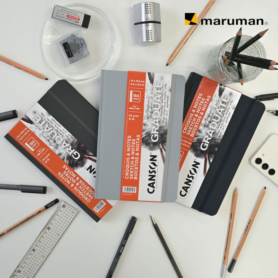 【新商品価格】キャンソン グラジュエイトブック スケッチ&ノート A5変型 ダークグレー/ライトグレー/ダークブルー 全3色