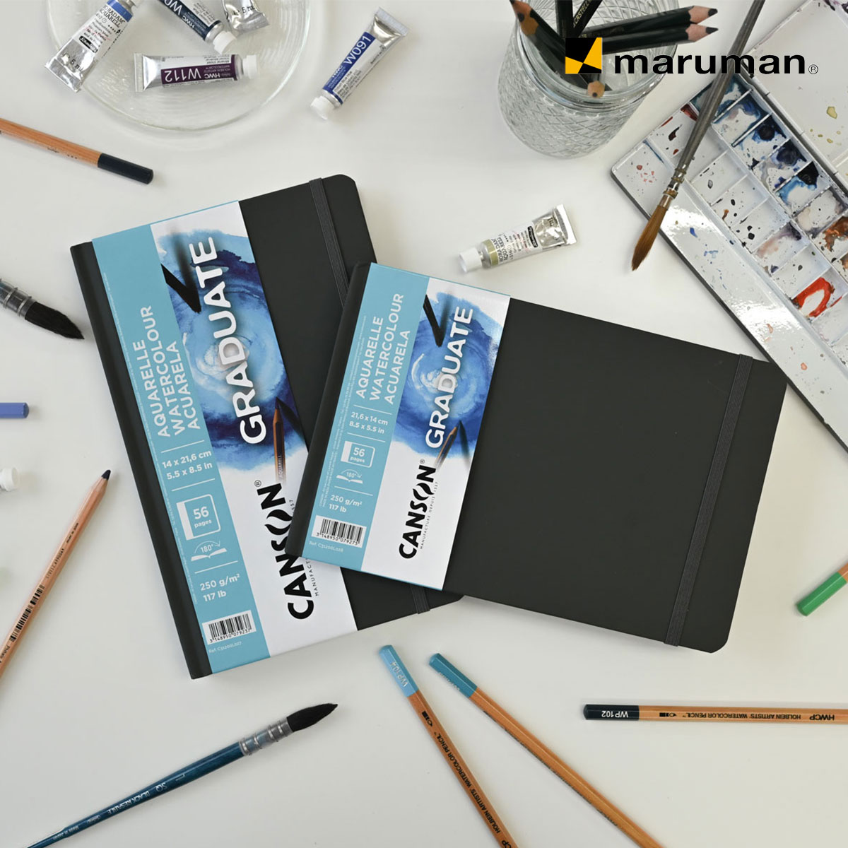 【新商品価格】キャンソン グラジュエイトブック ウォーターカラー A5変形 タテ/ヨコ 全2種