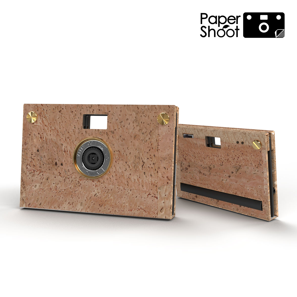 ペーパーシュート(papershoot) CORK PLAIN（コルク・プレーン 本体＋カバーセット）2,000万画素 カメラセット