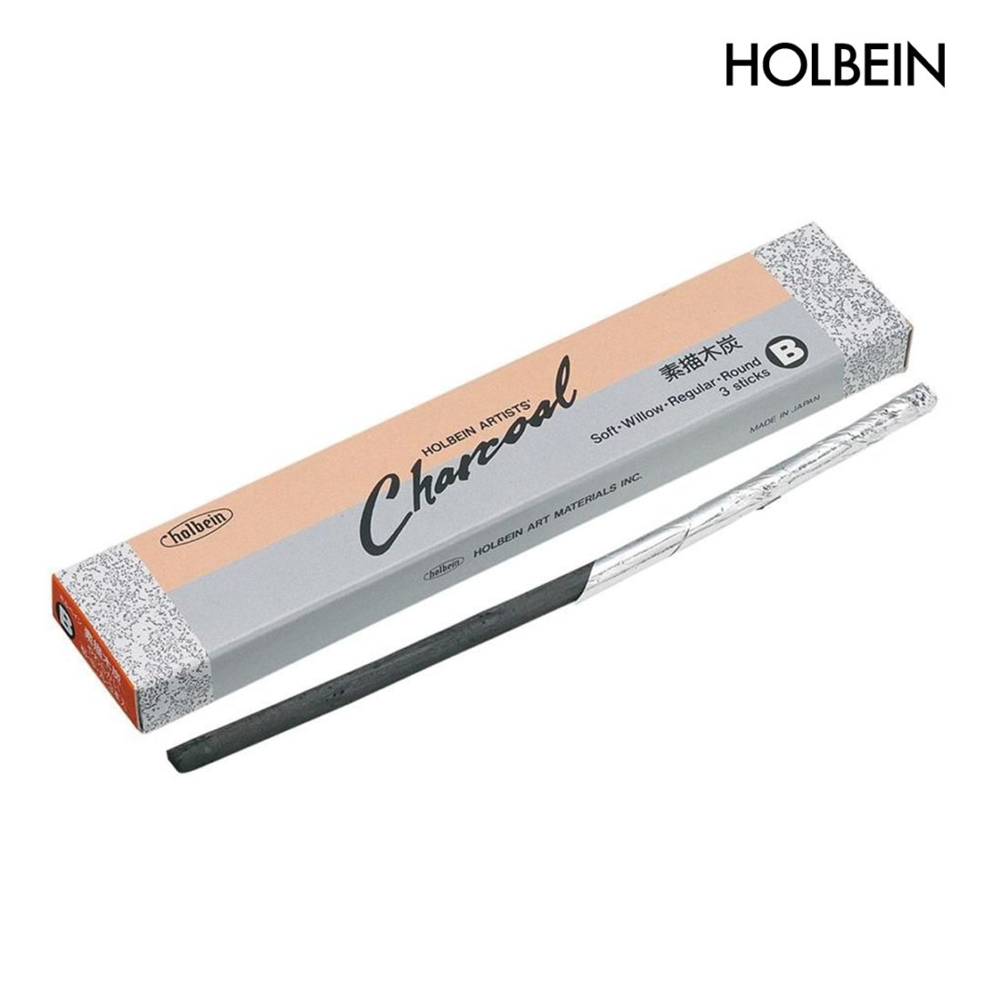 ホルベイン 新木炭 B (柳・中・3本入) (300142)