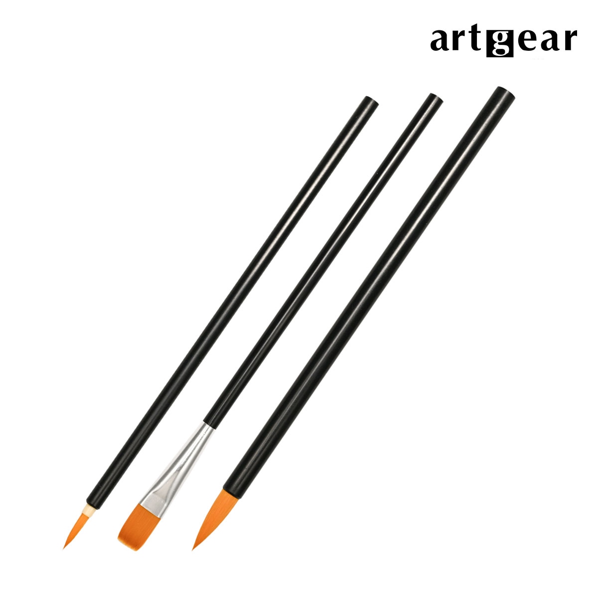 artgear 黒軸デザイン筆 3本組