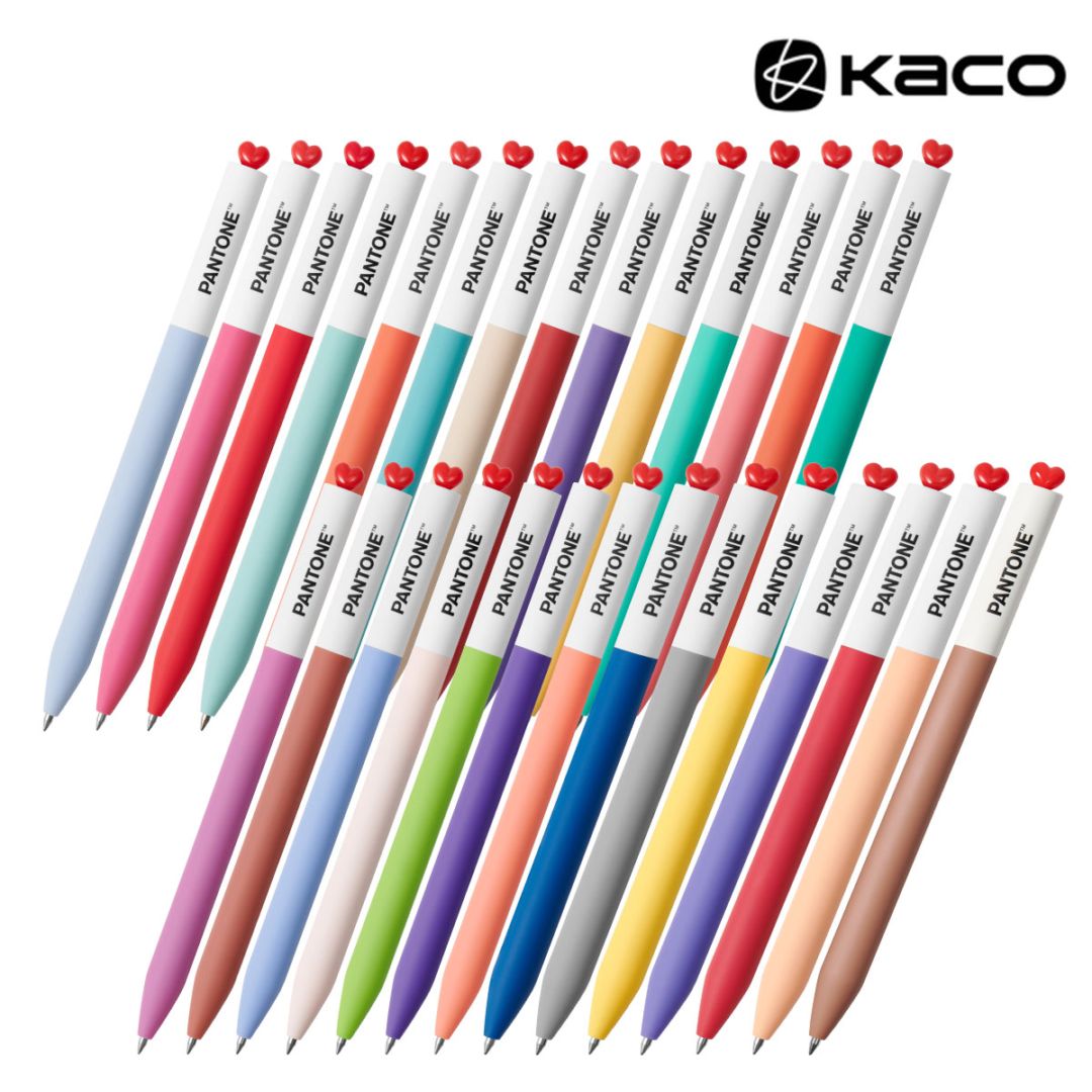 KACO×PANTONE ゲルインク(黒) ボールペン  0.5mm 2000～2025年(受賞色) 全28色 (リフィル販売有)