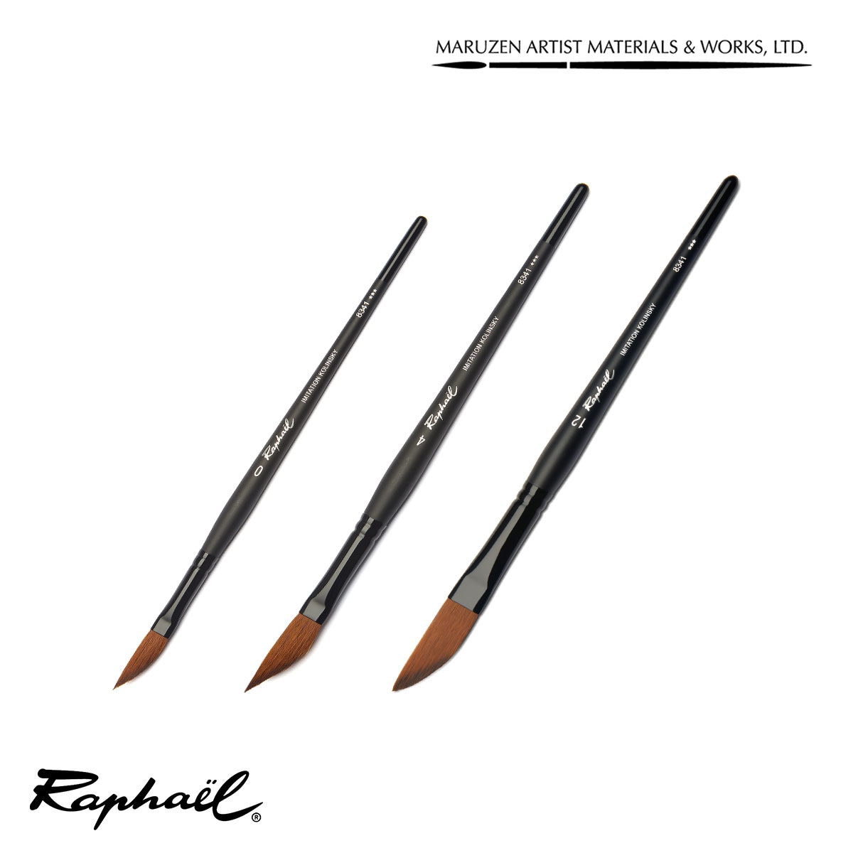 ラファエル raphael 水彩筆 ストラディバリウス 8341 (薙刀) 0号/4号/12号 全3種