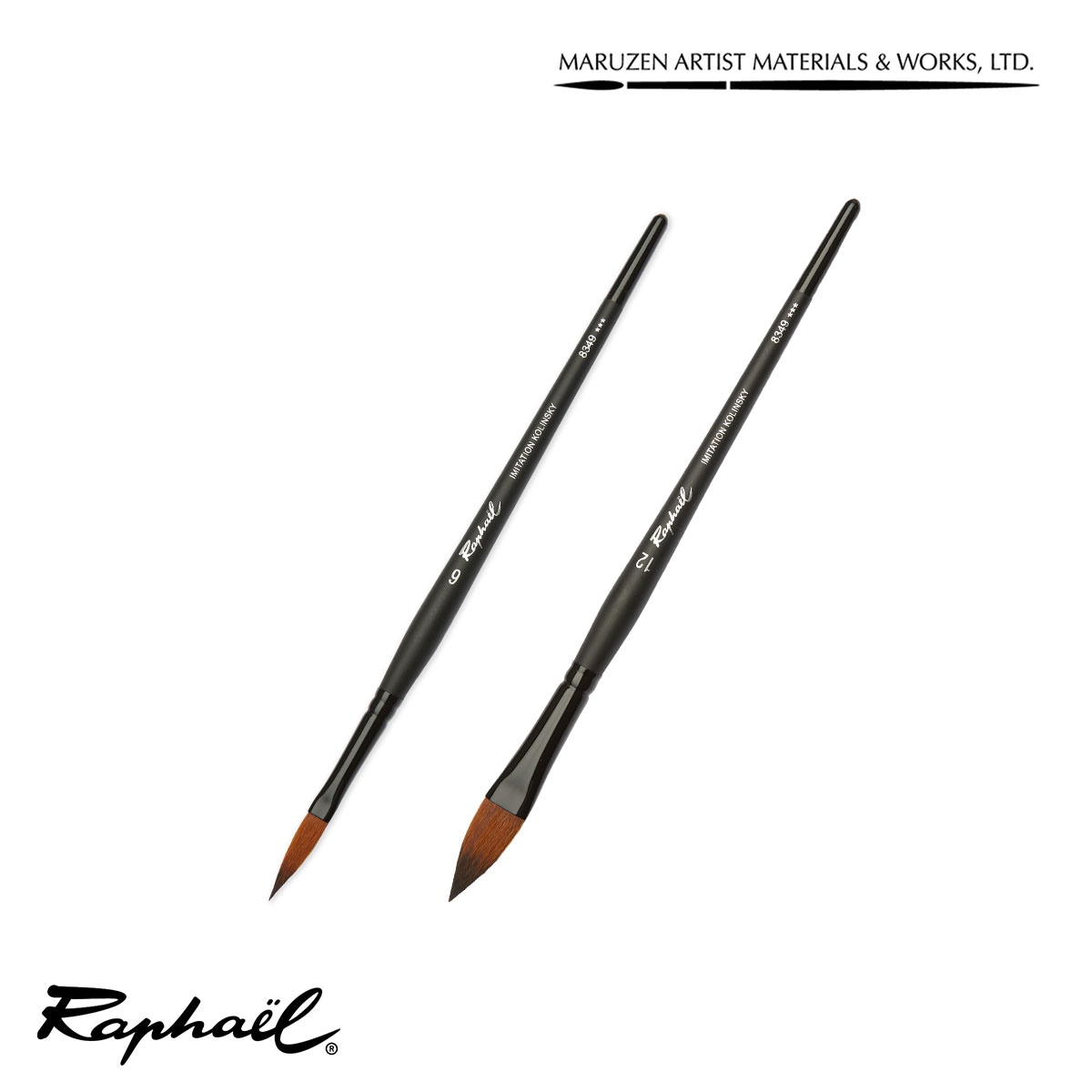 ラファエル raphael 水彩筆 ストラディバリウス 8349 (キャッツタン) 6号/12号 全2種