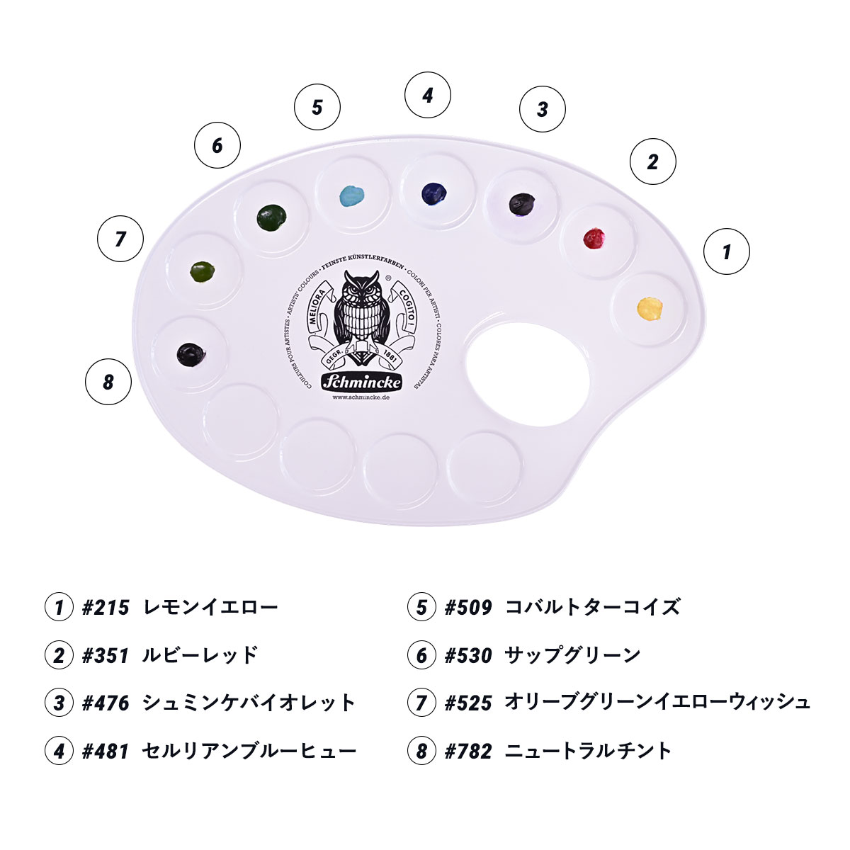 マツダケンセレクト シュミンケホラダム透明水彩絵具ドットパレット 8