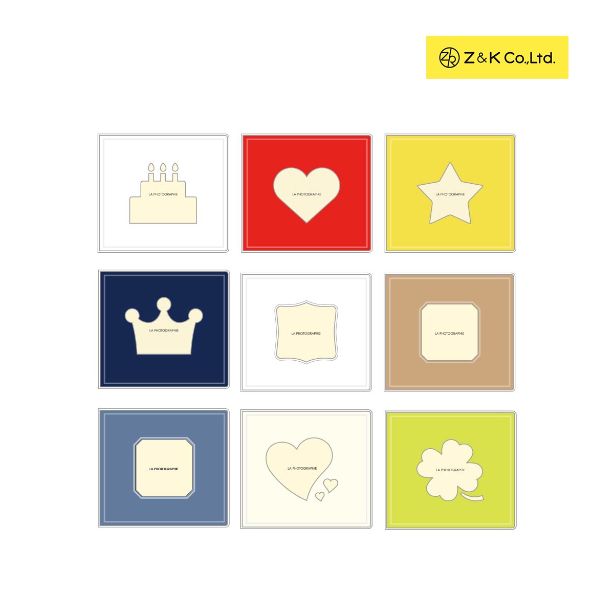 数量限定 50%OFF】Z&K ピタットアルバムライトダイカットフレーム (全9