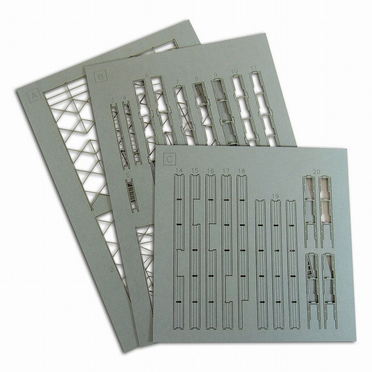 さんけい なつかしのジオラマシリーズS=1/150 枠組足場セット (MP03-73)