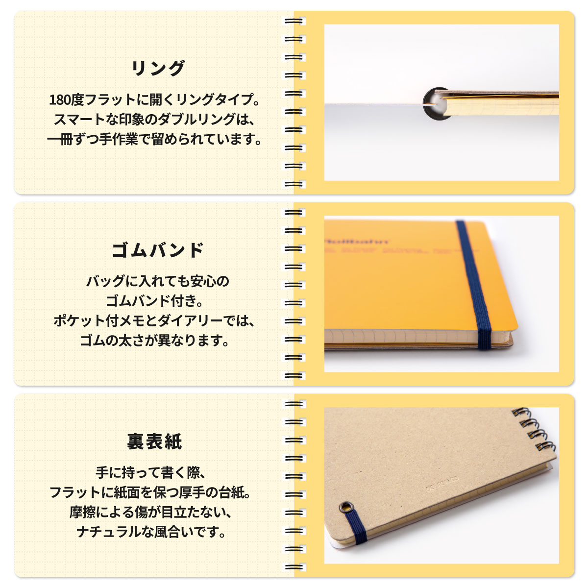 Rollbahn(ロルバーン) ポケット付メモ L 全12色 | メモ帳・メモパッド