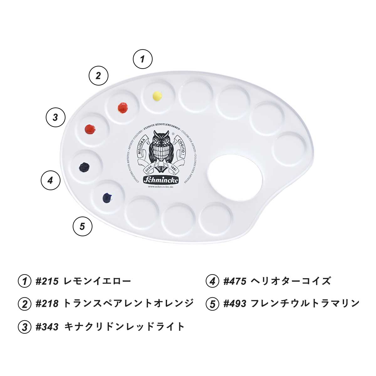 新商品価格】MINORI先生セレクト シュミンケ ホラダム 透明水彩絵具5色