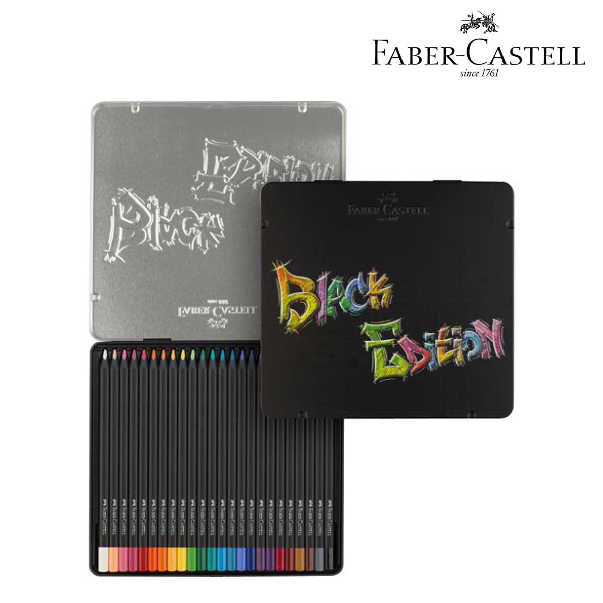 Faber-Castell 色鉛筆 ブラックエディション 36本入り缶 ファーバーカステル ブラックエディション 色鉛筆セット 36色 缶入り