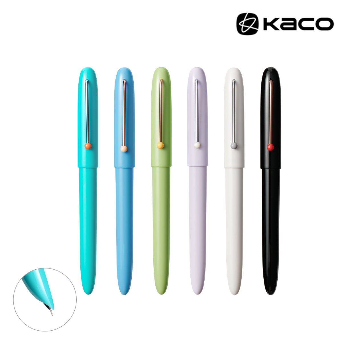 KACO RETRO 万年筆コンバーター+カードリッジ(黒)2本付き Mint Green