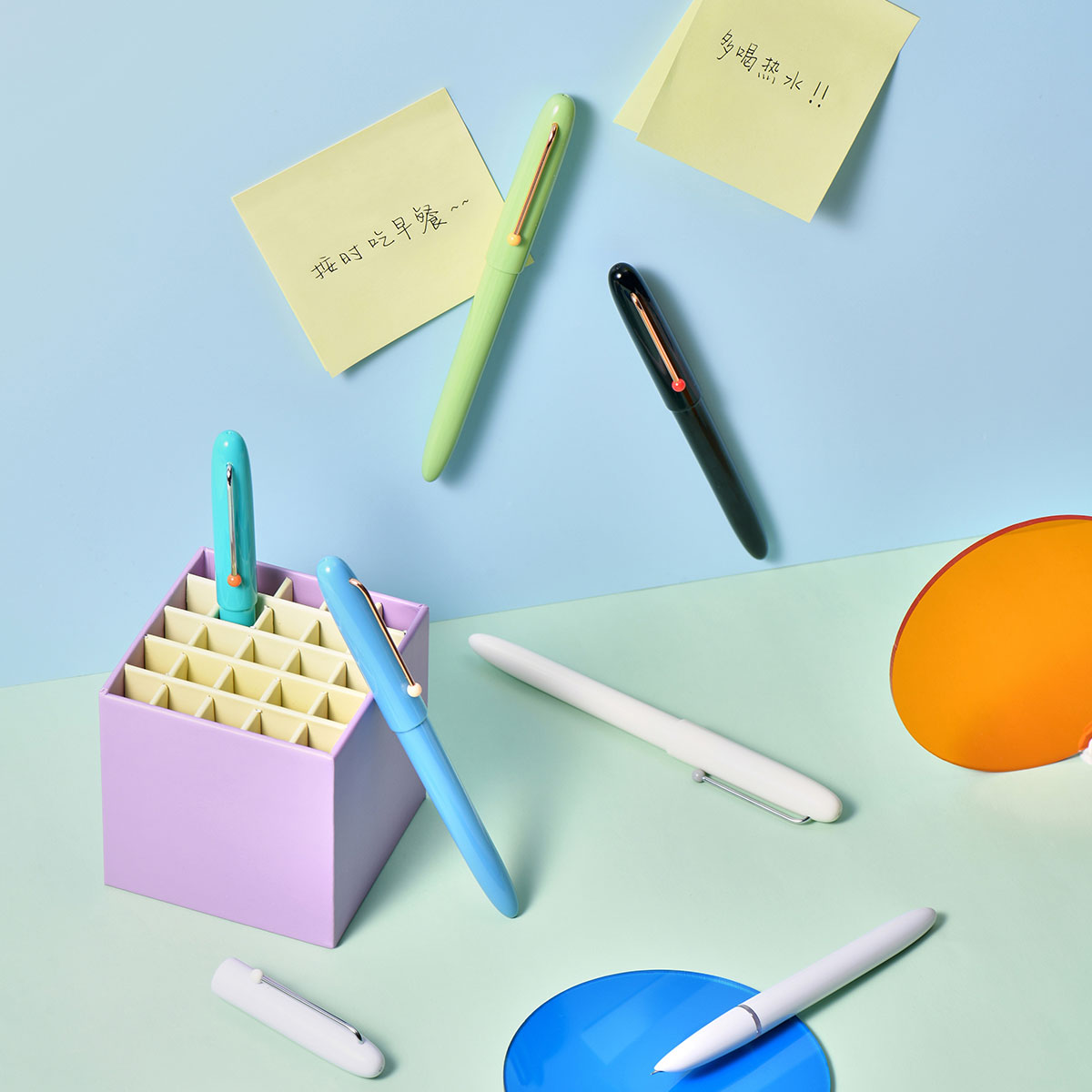 KACO RETRO 万年筆コンバーター+カードリッジ(黒)2本付き Mint Green/Blue/Green/Light Purple/White/Black 全6色
