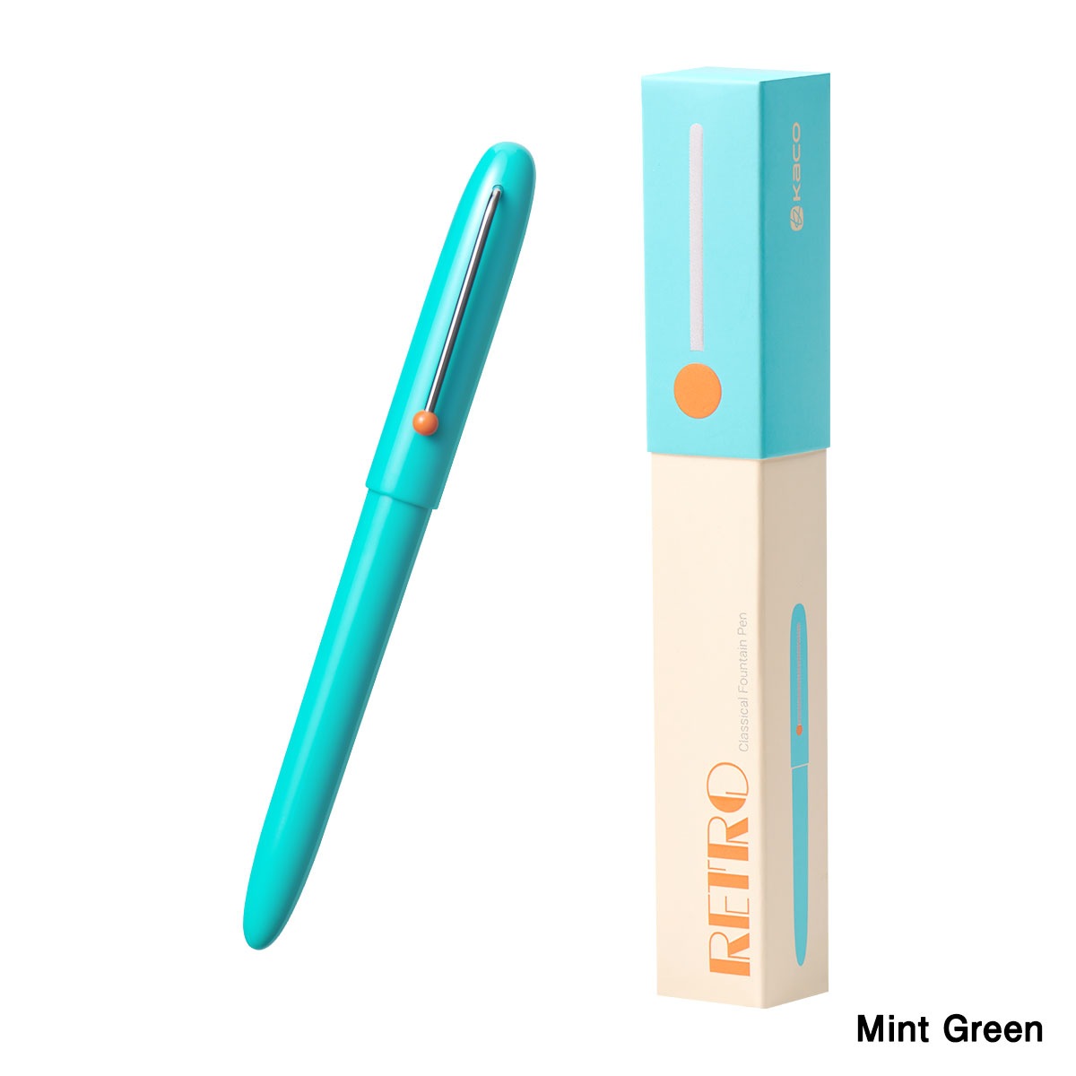 KACO RETRO 万年筆コンバーター+カードリッジ(黒)2本付き Mint Green/Blue/Green/Light Purple/White/Black 全6色