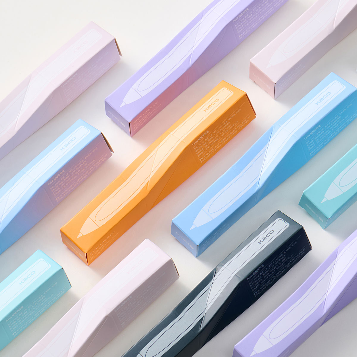 KACO TWIST ボールペン 0.5mm Purple/Orange/Green/Blue/Black/LHPK/サクラ(日本限定色) 全7色