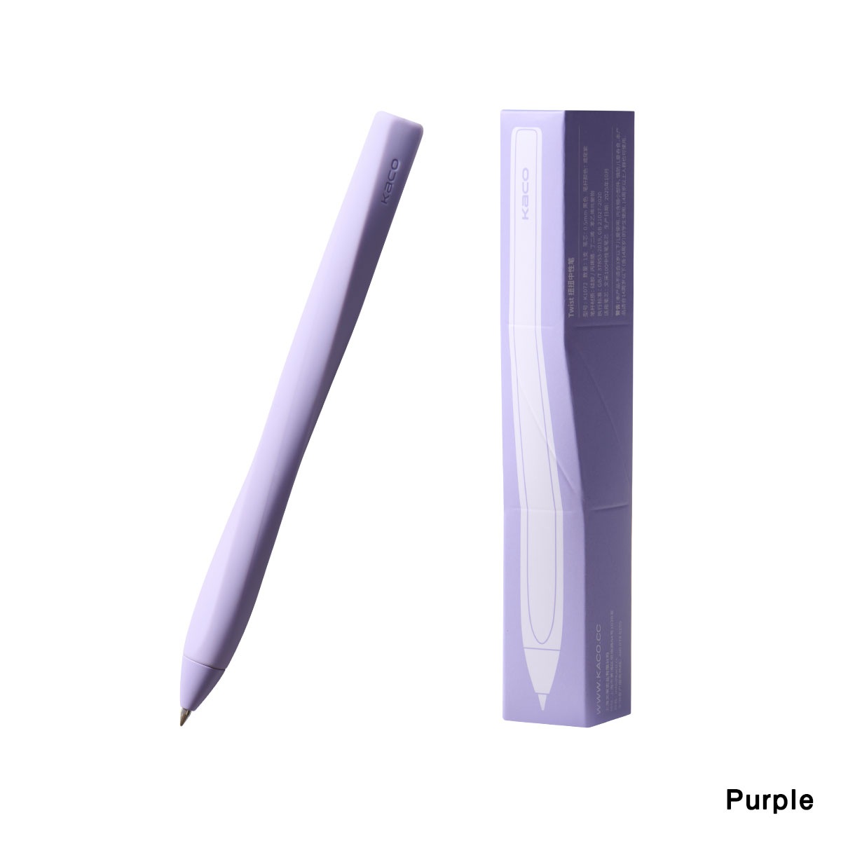 KACO TWIST ボールペン 0.5mm Purple/Orange/Green/Blue/Black/LHPK/サクラ(日本限定色) 全7色