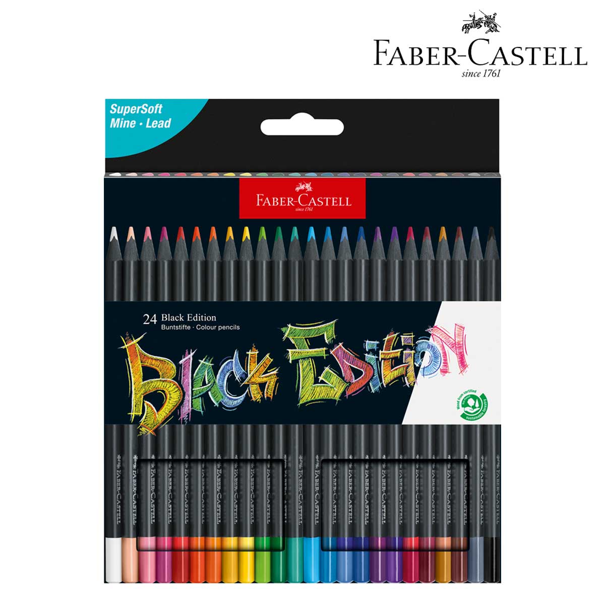 Faber-Castell alpha ブラックシャープペンシルセット ファーバーカステル ブラックエディション 72色ペンシルロール (116418