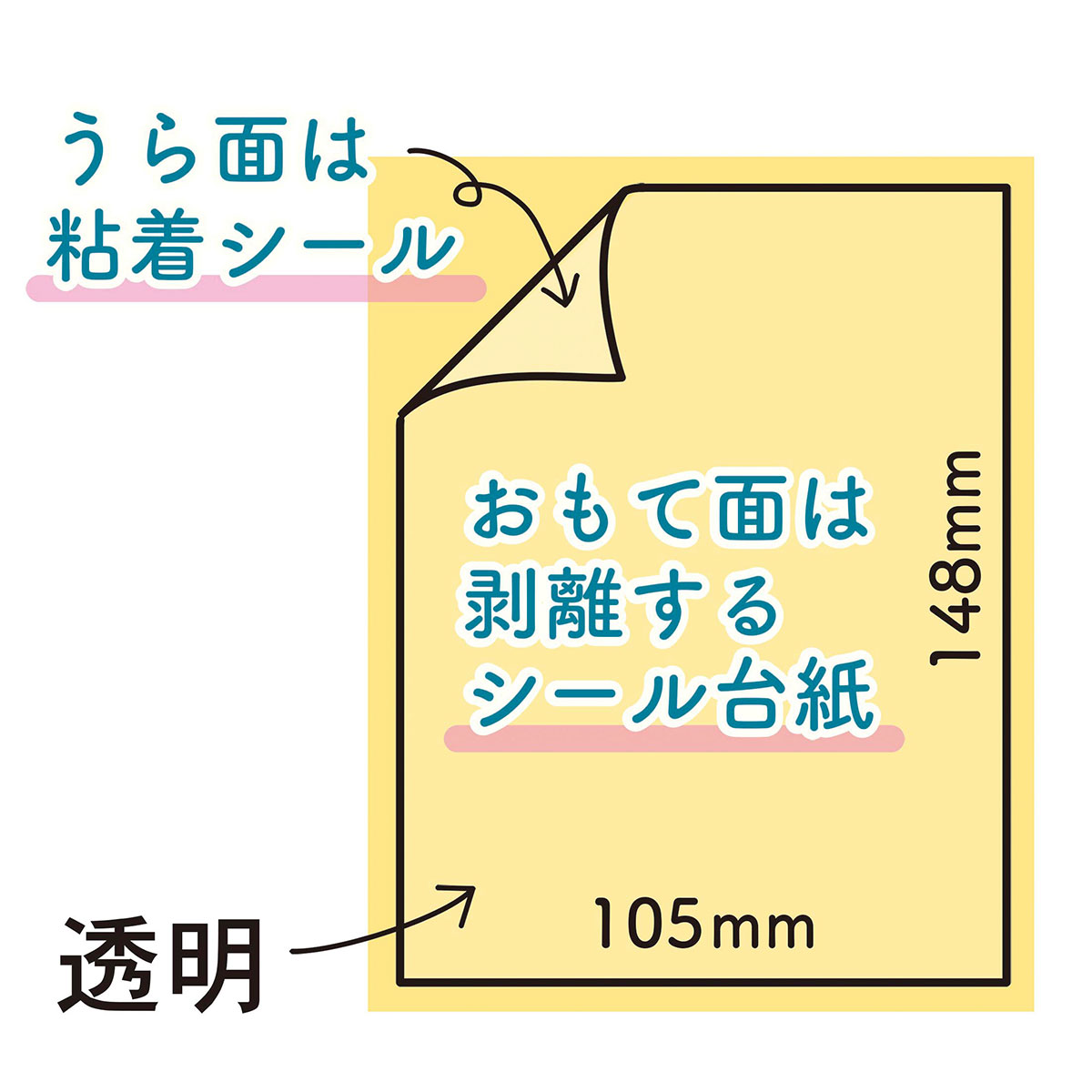 新商品価格】パジコ PADICO 貼れる！どこでもシール台紙 105×148mm 3枚