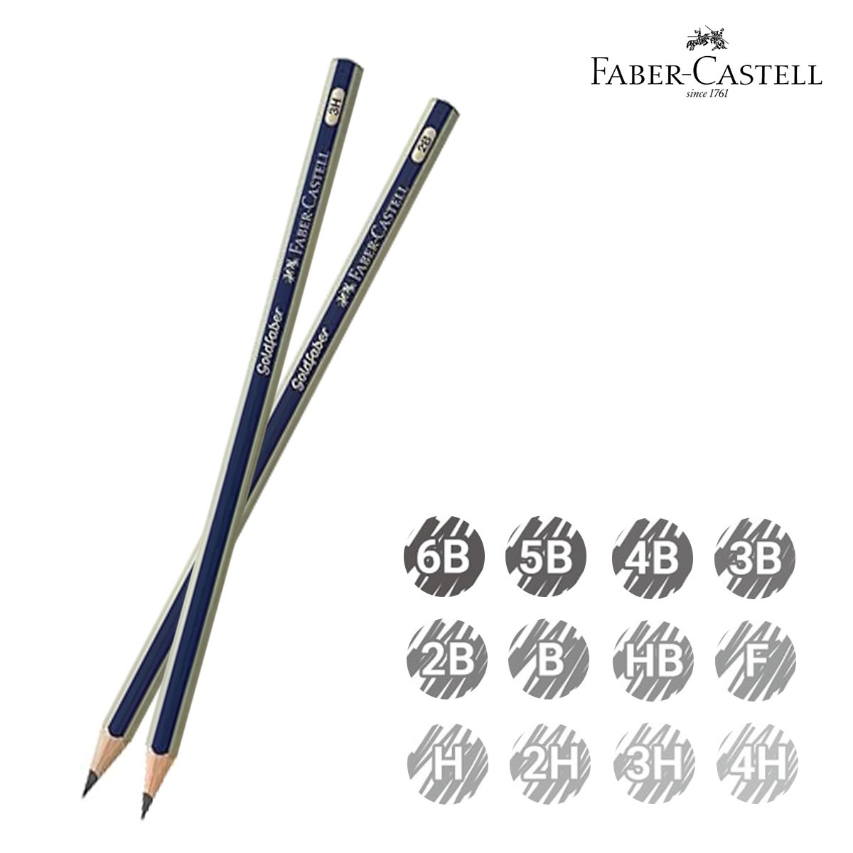 【在庫限りプライス】ファーバーカステル ゴールドファーバー鉛筆 単品販売 (全12硬度)