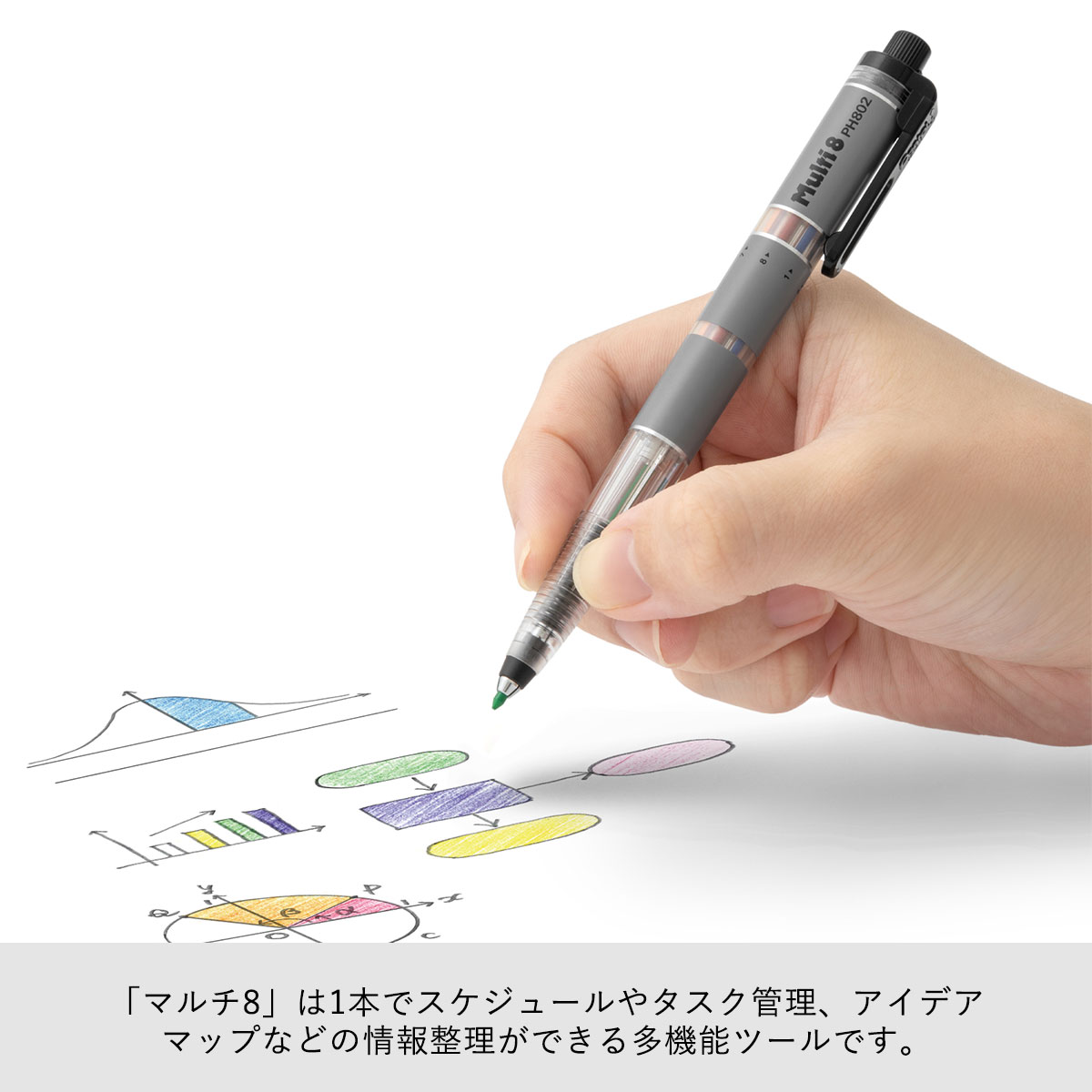 ぺんてる ホルダー式シャープペンシル マルチエイトセット Multi8