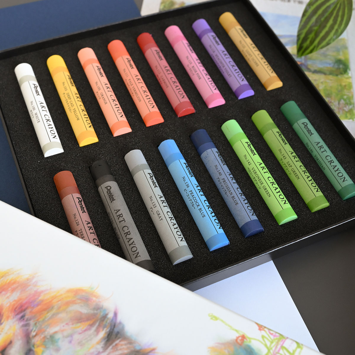 新商品プライス】(数量限定スケッチブック付)ぺんてる クレヨン ART