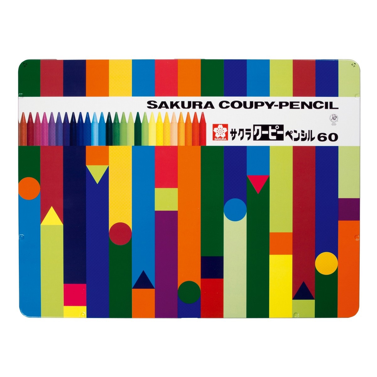 サクラクレパス ク－ピ－ペンシル 60色セット (缶入)FY60 (115725)