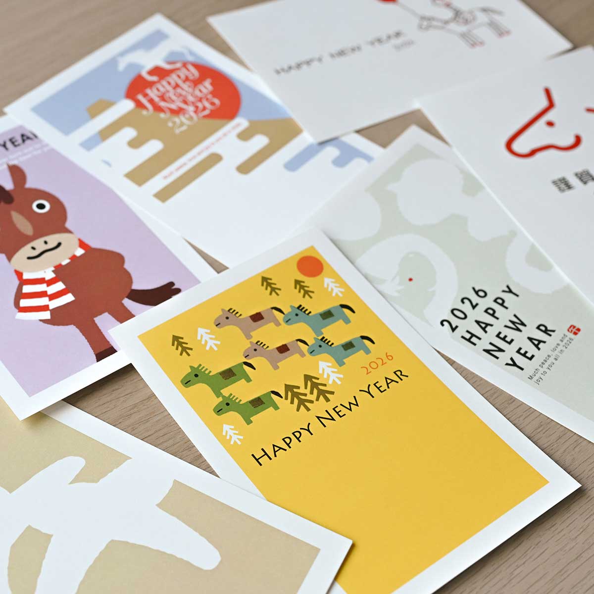 2026年 (令和8年) 午年 デザイン パック年賀状 5枚入り (A-09～16)　2/4Page