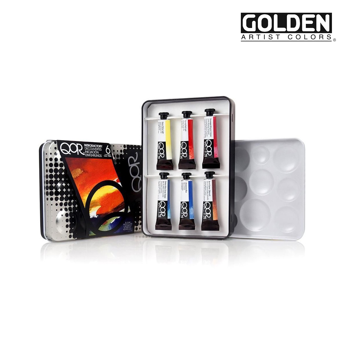 Golden 透明水彩絵具 QOR コア 0001 5ml イントロダクトリー6色セット